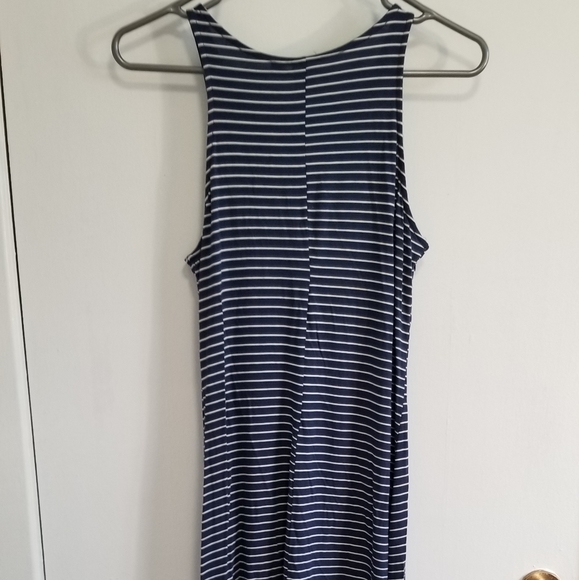 NWT Gap Bodycon mid-length stretchy navy pinstriped dress - Picture 7 of 9